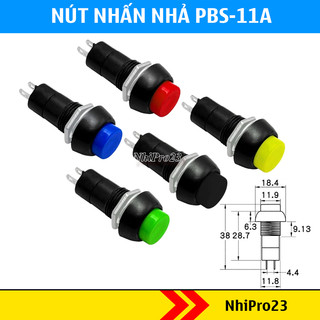 Nút nhấn nhả pbs-11a 12mm 3a 250v chuyên dụng