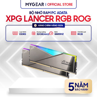 Bộ nhớ trong máy tính -  Ram PC Adata XPG Lancer RGB ROG 32GB (2x16GB) DDR5 6600MHz - chính hãng bảo hành 5 năm