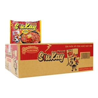 Thùng 24 gói mì SiuKay (siu kay) 128g vị hải sản/ bò