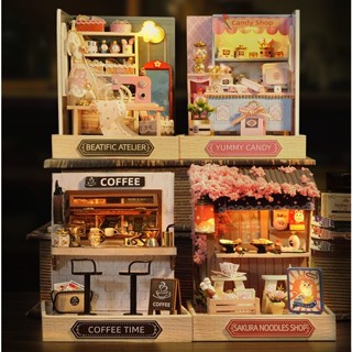 Mô hình nhà búp bê CUTEROOM diy Doll House Miniature mini corner of happiness 4