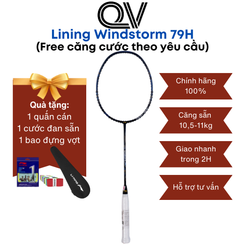 Vợt cầu lông Lining Winstorm 79H chính hãng Quốc Việt Badminton vợt nhẹ, linh hoạt, phù hợp cho nữ