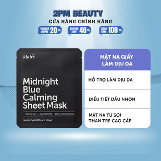 Mặt nạ làm dịu da Dear Klairs Midnight Blue Calming Sheet Mask 25ml