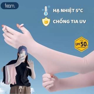 Găng tay hở ngón chống nắng Unisex TOAM chống tia UV chất liệu vải thoáng khí co giãn giảm nhiệt ngoài trời