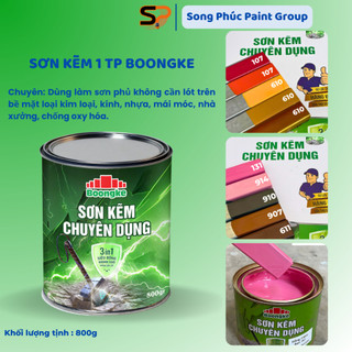 Sơn Kẽm 1 Thành Phần Boongke [400g - 800g ], Sơn Sắt 1 Thành Phần, Sơn Mạ Kẽm, Sơn Chuyên Dụng.