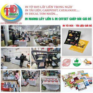 In tờ rơi, menu theo yêu cầu