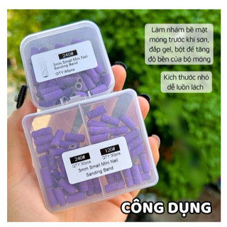 Đầu mài nhám tím mini làm nail