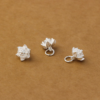 Charm bạc 925 móc treo hoa sen - Charm bạc 925 - Mã CB354