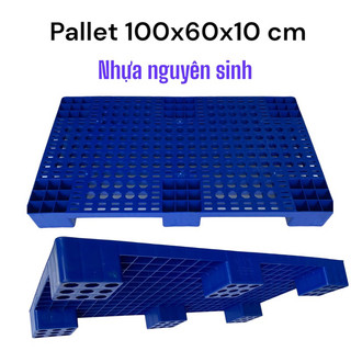  Pallet Nhựa Kê Sàn Pallet Nhựa 100x60x10 cm Pallet Lót Sàn Tấm Nhựa Lót Sàn 