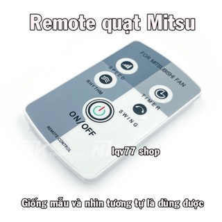 Quạt Mitsu - Remote điều khiển Quạt Mitsubishi - Tặng pin (Giống mẫu hoặc tương tự là dùng được)