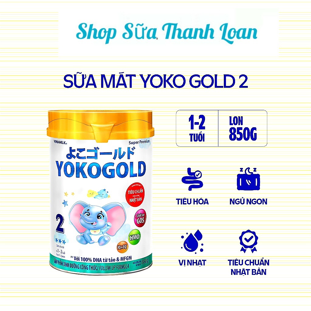 (HSD T4-2028) Sữa Bột VINAMILK YOKOGOLD 2 850g.