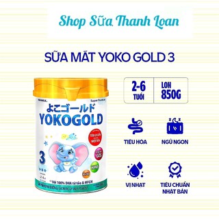 [HSD T5-2025] COMBO 2 LON SỮA BỘT YOKOGOLD 3 850G (CHO TRẺ TỪ 2 - 6 TUỔI).