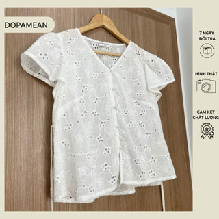 Áo sơ mi thêu đục lỗ Flowie - DOPAMEAN