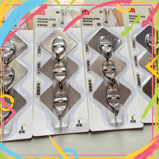 COMBOR 3 Móc Dán Tường SEAMLESS HOOK Bám Chắc Loại Tốt