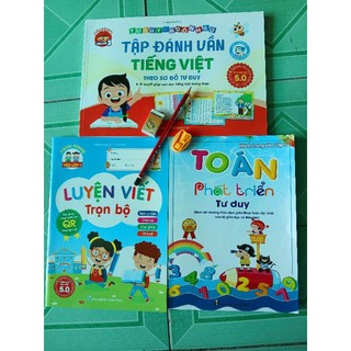 (tặng bút chì, gôm, chuốt) Combo vở cho bé từ 4 đến 6 tuổi