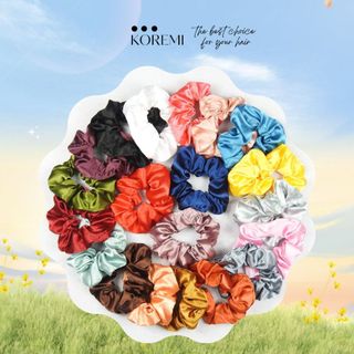 [GIÁ SẬP SÀN] Dây Cột Tóc Vải Scrunchies Phi Bóng Full color