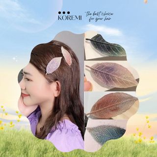 [GIÁ SẬP SÀN] Kẹp tóc chiếc lá 4 màu style Korea