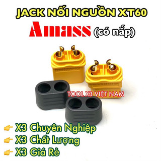 Jack nối nguồn XT60 mạ vàng chính hãng Amass có nắp