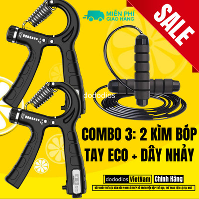 Combo Kìm Bóp Tay Và Dây Nhảy Lõi Thép - Bền Bỉ, Tiết Kiệm, Tiện Lợi - Hàng Chính Hãng Dododios