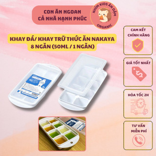 Khay Trữ Thức Ăn Nakaya 8 Ngăn Có Nắp Mũ Dẻo - Hàng Nội Địa Nhật