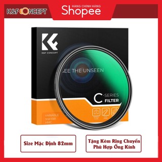 Star Filter K&F Concept Variable Starburst Cross Screen 18 Layer Coating Ultra Slim Optical Glass - Filter Tạo Sao 4 & 8