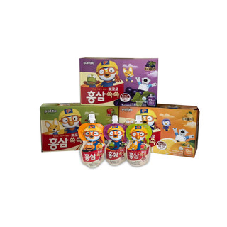 Nước hồng sâm trái cây  Paldo Pororo hộp 10 gói - Hàn Quốc