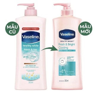 GEL DƯỠNG THỂ DỊU MÁT TRẮNG DA VASELINE FRESH & FAIR 350ML