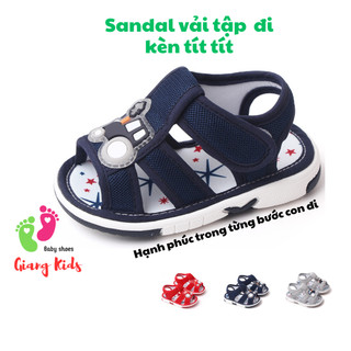Dép tập đi cho bé trai 0-3 tuổi quai hậu bé trai êm nhẹ thoáng khí hình ô tô-Giangkids