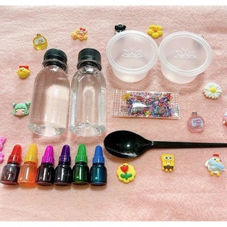 Bộ kit làm slime 9 món - tặng kèm charm cốm - nguyên liệu làm slime