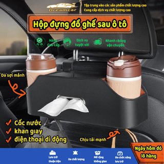 Hộp Đựng Đồ Ô Tô Đa Năng Túi Đựng Sau Ghế Xe Hơi  Bằng Da Cao Cấp Giá Đỡ Cốc Nước Ô Tô Trang Trí Hộp Khăn Giấy Xe Hơi