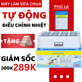 Máy làm sữa chua Chefman tự động điều chỉnh nhiệt, máy ủ sữa chua 12 cốc thủy tinh an toàn sức khỏe