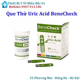 Que thử acid uric benecheck plus hộp 25 que