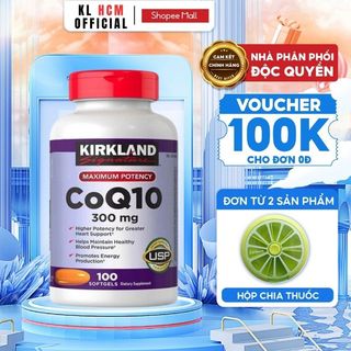 Bổ tim mạch CoQ10 300mg 100v Kirkland Signature hỗ trợ sức khỏe tim mạch,tăng cường sức khỏe, bảo vệ sức khỏe tim mạch