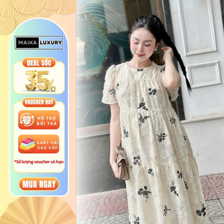 Đầm bầu, váy bầu mùa hè suông dáng dài maxi thiết kế vải voan cao cấp thời trang đẹp mẫu mới hot trend 2024