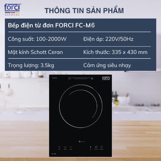 ( Tặng lưới có hoặc ko tuỳ đợt ) Bếp Từ đơn Forci FC - M6