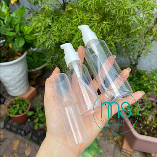 Chai nhựa pet trong suốt 50ml,100ml xịt giọt,nắp bật, nắp nhôm vàng, phun sương