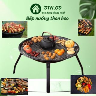 Bếp nướng than hoa 3 trong 1 gấp gọn, bếp nướng dã ngoại sử dụng trong nhà , ngoài trời mang đi du lịch