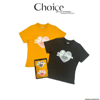 Áo Thun BabyTee In PET CHOICE.SG Cổ Tròn Cotton 100% "Cœur-Top "