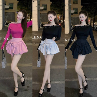 Chân Váy Nữ Xoè Bồng Thắt Nơ 2 Lớp,Chân Váy Nữ Ngắn Dáng Bí Ngô Hot Cạp Cao JUDIE.Closet