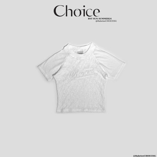 Áo Thun BabyTee Slim Fit Thêu Đắp Ren Xuyên Thấu CHOICE.SG Cotton 100% " Je t'aime-TOP "