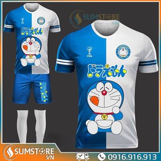 Quần Áo Bóng Đá Doremon 04 - Đồ Đá Banh Thể Thao Nam Nữ Mới Đẹp