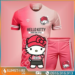 Đồ Đá Banh Thể Thao Độc Lạ Cực Đẹp - Áo Kitty Hồng Kute