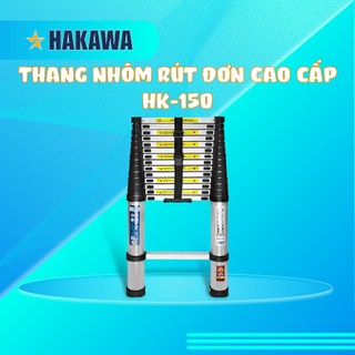 Thang nhôm rút đơn cao cấp HAKAWA - HK-150 - Sản phẩm chính hãng - bảo hành 2 năm