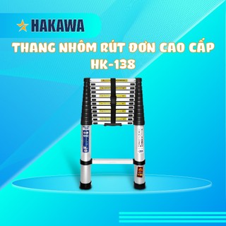 Thang nhôm rút đơn HAKAWA - HK-138 - Sản phẩm chính hãng - Bảo hành 2 năm