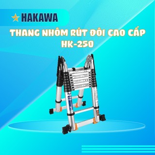 Thang nhôm rút đôi cao cấp chính hãng  HAKAWA - HK-250 - Bảo hành 2 năm chính hãng