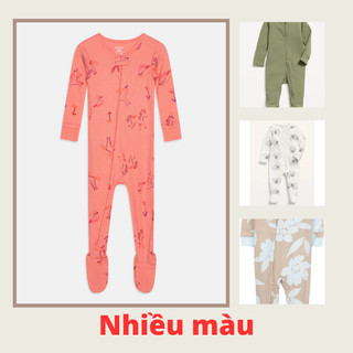 Bộ bodysuit cho bé , sleepsuit có liền bàn vải 100% cotton hàng xuất dư Carter, old navy