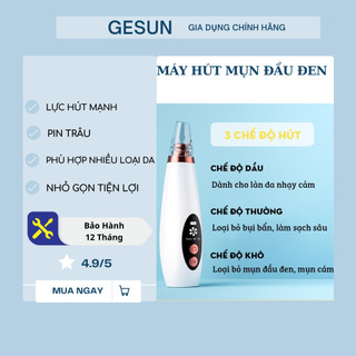 Máy hút mụn đầu đen cầm tay làm sạch lỗ chân lông kèm 6 đầu hút chuyên dụng hút mụn cám bã nhờn