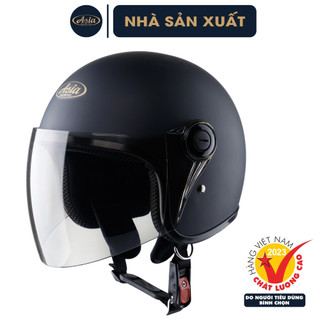 Mũ Nón Bảo Hiểm Có Kính 3/4 Chính Hãng Asia MT-124K Form Nhỏ Gọn, Mũ Bảo Hiểm Nữ Nam 3/4 Bảo Hành 12 Tháng