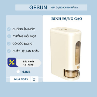 Thùng đựng gạo tiện ích 5-10kg  có cốc đong gạo. Nút bấm lấy gạo tự động.