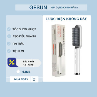 Lược điện không dây ion âm LEANO - Chăm sóc tóc suôn mượt, tạo kiểu - Tặng dock sạc không dây