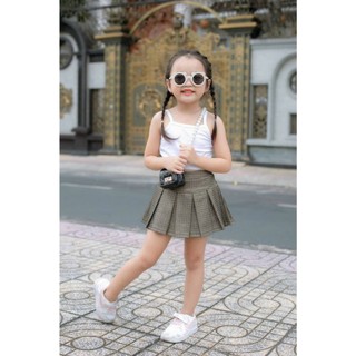 [siêu rẻ] Chân Váy Xòe  bé gái cực yêu, vải kate Mềm , xếp ly có chip đùi cotton, chân váy bé gái- AQ019 - Trang 25 Kids